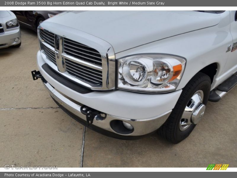 Bright White / Medium Slate Gray 2008 Dodge Ram 3500 Big Horn Edition Quad Cab Dually