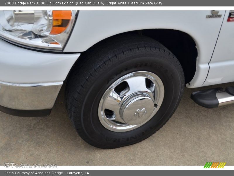 Bright White / Medium Slate Gray 2008 Dodge Ram 3500 Big Horn Edition Quad Cab Dually