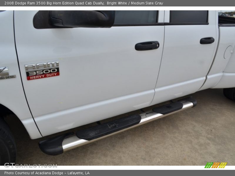 Bright White / Medium Slate Gray 2008 Dodge Ram 3500 Big Horn Edition Quad Cab Dually
