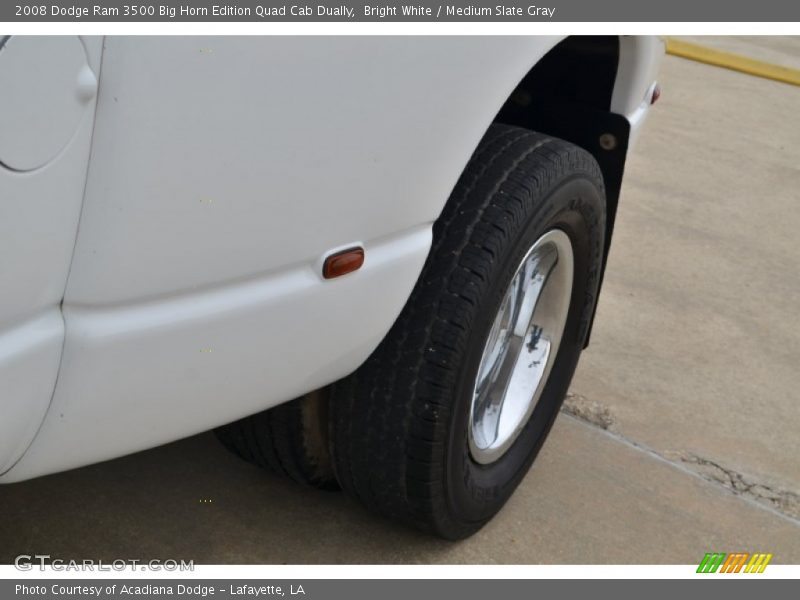 Bright White / Medium Slate Gray 2008 Dodge Ram 3500 Big Horn Edition Quad Cab Dually