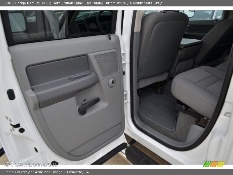 Bright White / Medium Slate Gray 2008 Dodge Ram 3500 Big Horn Edition Quad Cab Dually