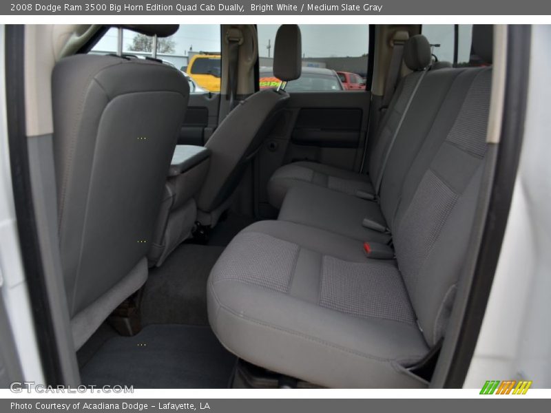 Bright White / Medium Slate Gray 2008 Dodge Ram 3500 Big Horn Edition Quad Cab Dually
