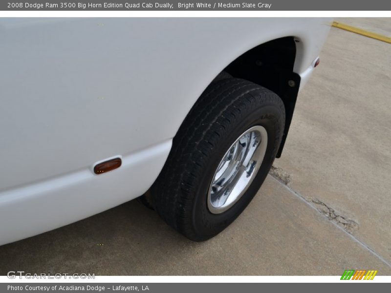 Bright White / Medium Slate Gray 2008 Dodge Ram 3500 Big Horn Edition Quad Cab Dually