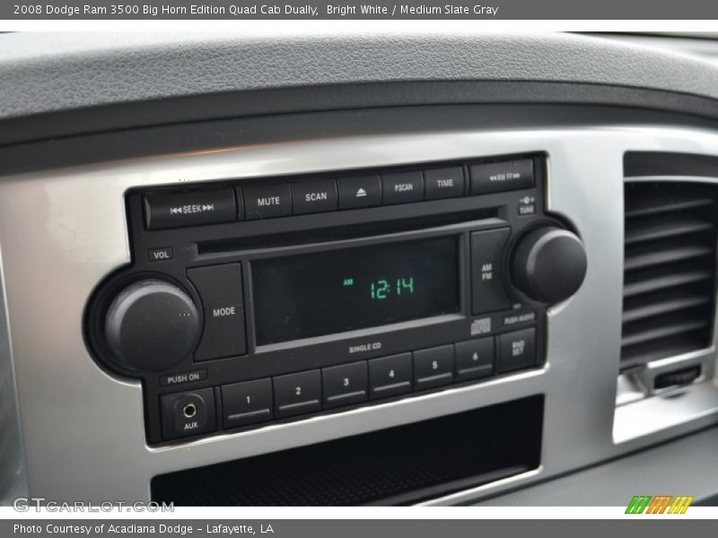 Bright White / Medium Slate Gray 2008 Dodge Ram 3500 Big Horn Edition Quad Cab Dually