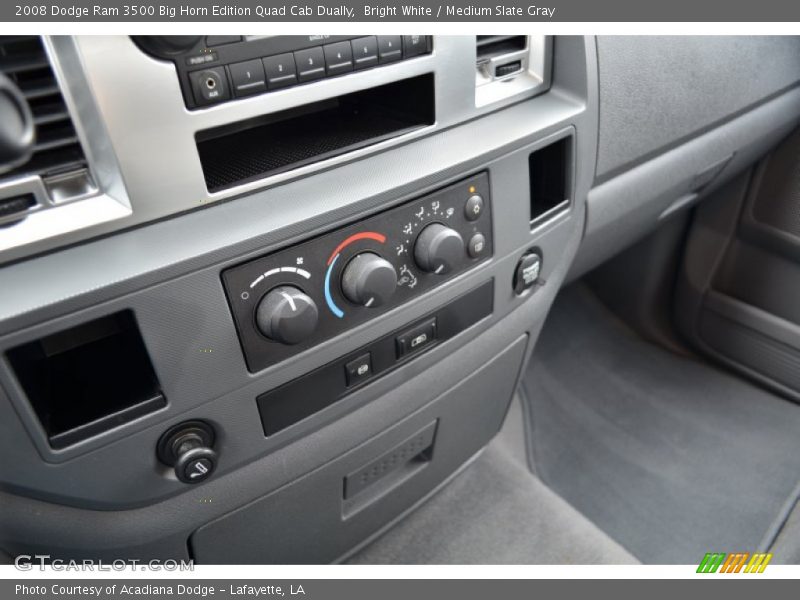 Bright White / Medium Slate Gray 2008 Dodge Ram 3500 Big Horn Edition Quad Cab Dually
