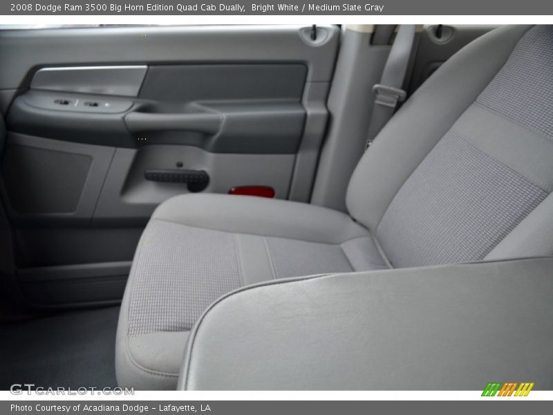Bright White / Medium Slate Gray 2008 Dodge Ram 3500 Big Horn Edition Quad Cab Dually