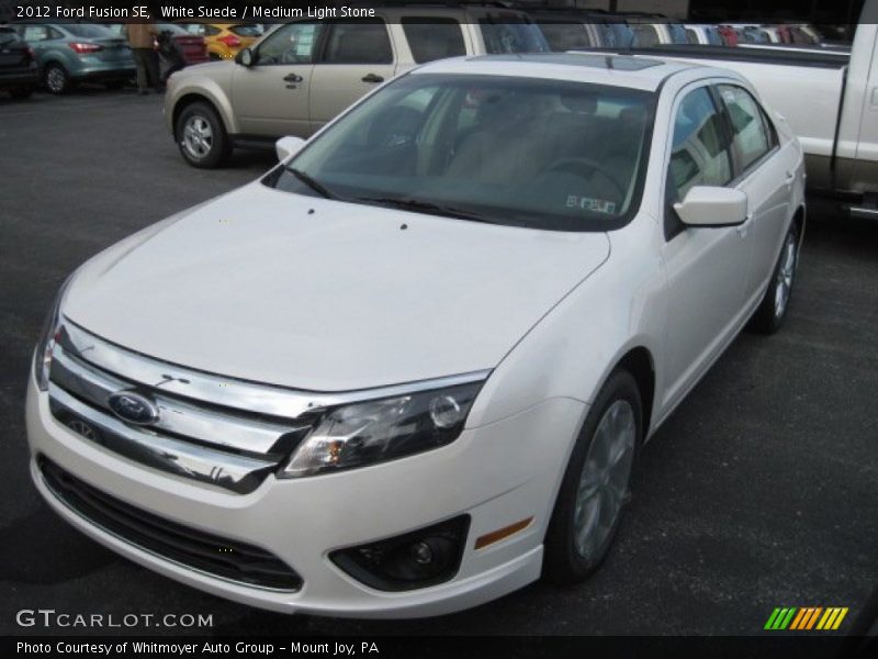 White Suede / Medium Light Stone 2012 Ford Fusion SE