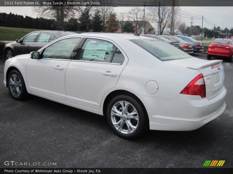 White Suede / Medium Light Stone 2012 Ford Fusion SE