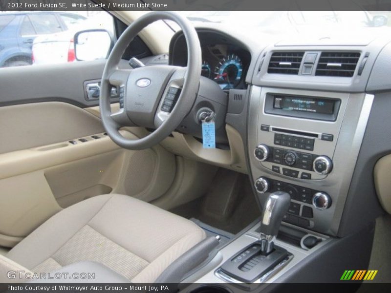 White Suede / Medium Light Stone 2012 Ford Fusion SE