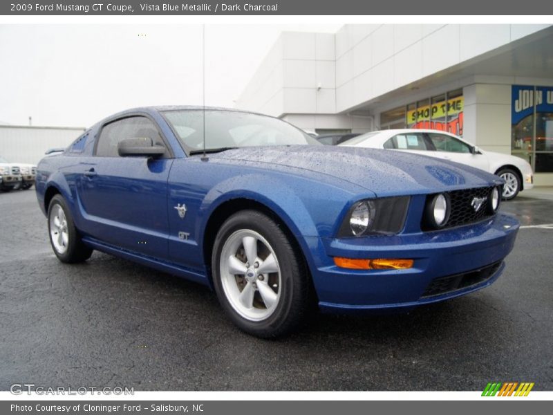 Vista Blue Metallic / Dark Charcoal 2009 Ford Mustang GT Coupe