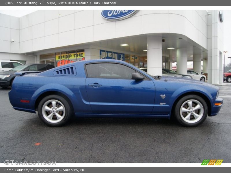 Vista Blue Metallic / Dark Charcoal 2009 Ford Mustang GT Coupe