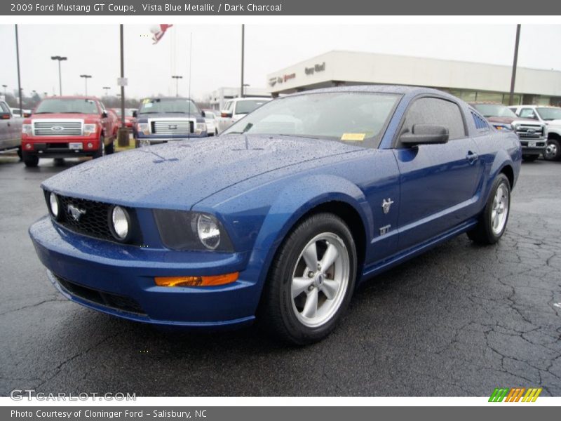 Vista Blue Metallic / Dark Charcoal 2009 Ford Mustang GT Coupe