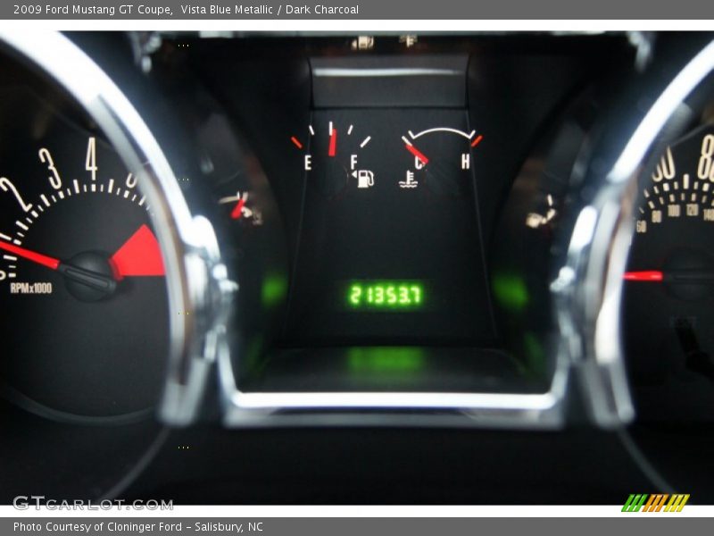 Vista Blue Metallic / Dark Charcoal 2009 Ford Mustang GT Coupe