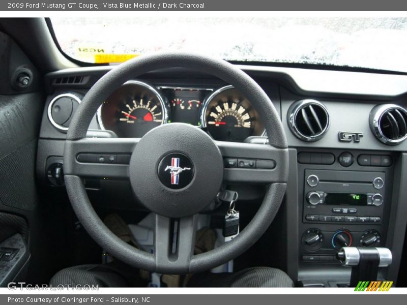 Vista Blue Metallic / Dark Charcoal 2009 Ford Mustang GT Coupe