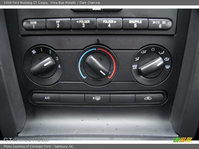 Vista Blue Metallic / Dark Charcoal 2009 Ford Mustang GT Coupe