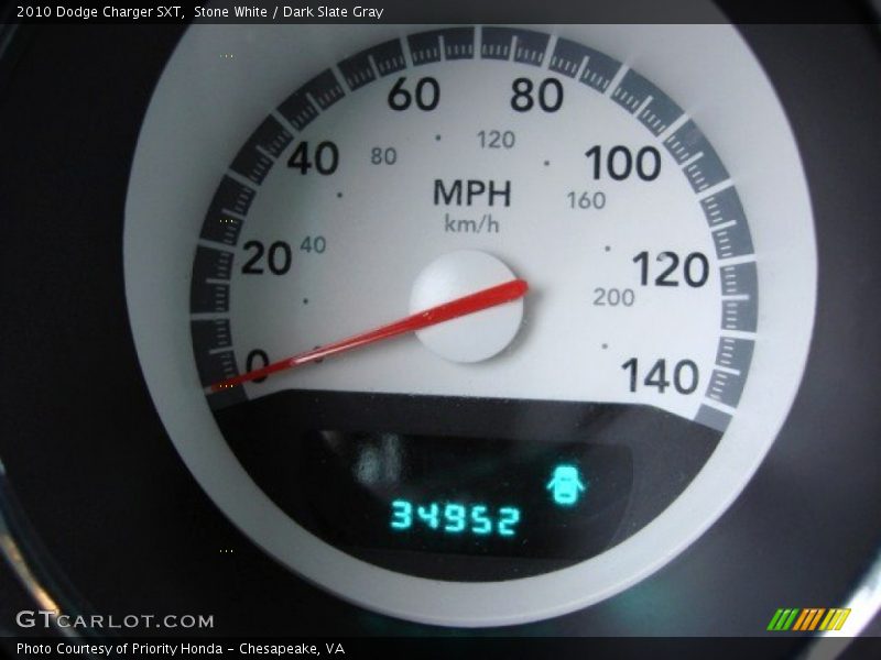 Stone White / Dark Slate Gray 2010 Dodge Charger SXT