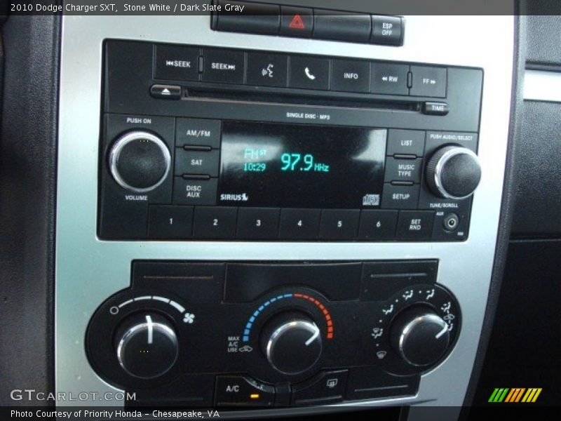Stone White / Dark Slate Gray 2010 Dodge Charger SXT
