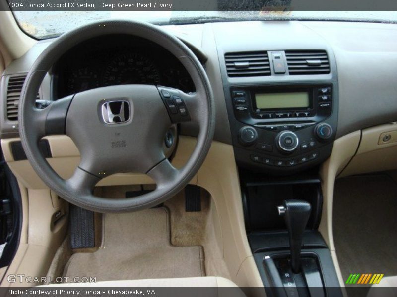 Deep Green Pearl / Ivory 2004 Honda Accord LX Sedan