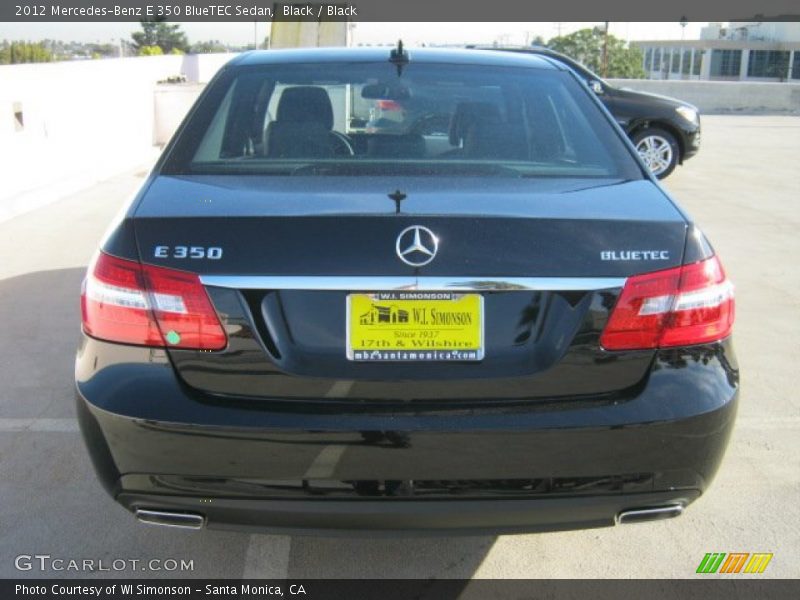 Black / Black 2012 Mercedes-Benz E 350 BlueTEC Sedan