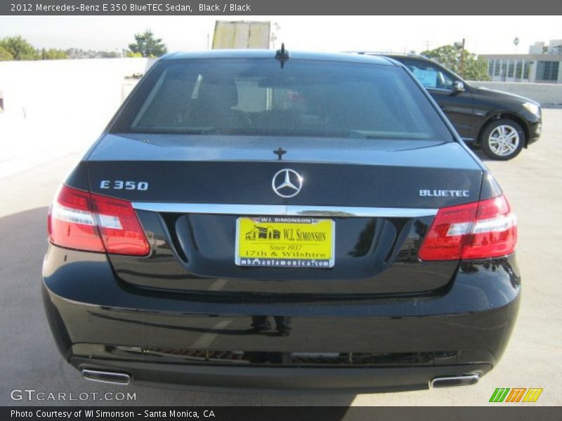 Black / Black 2012 Mercedes-Benz E 350 BlueTEC Sedan