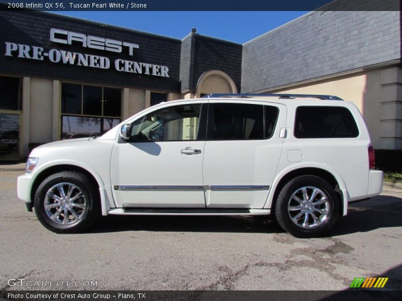 Tuscan Pearl White / Stone 2008 Infiniti QX 56