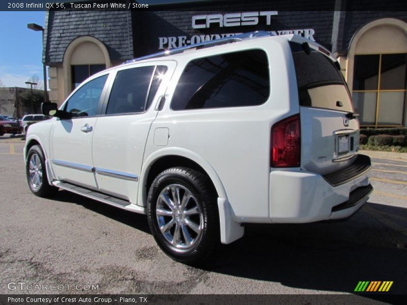 Tuscan Pearl White / Stone 2008 Infiniti QX 56