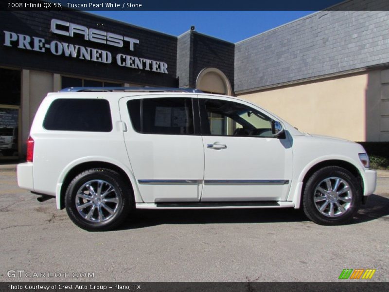 Tuscan Pearl White / Stone 2008 Infiniti QX 56