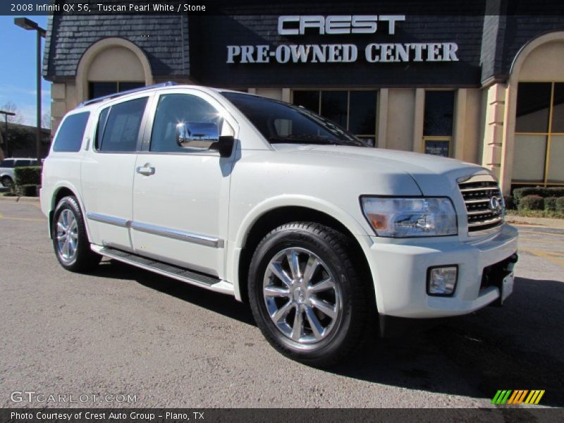 Tuscan Pearl White / Stone 2008 Infiniti QX 56