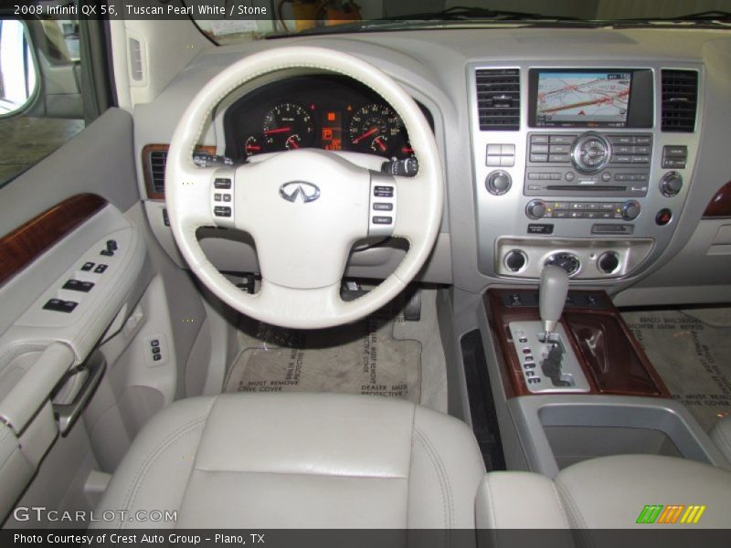 Tuscan Pearl White / Stone 2008 Infiniti QX 56