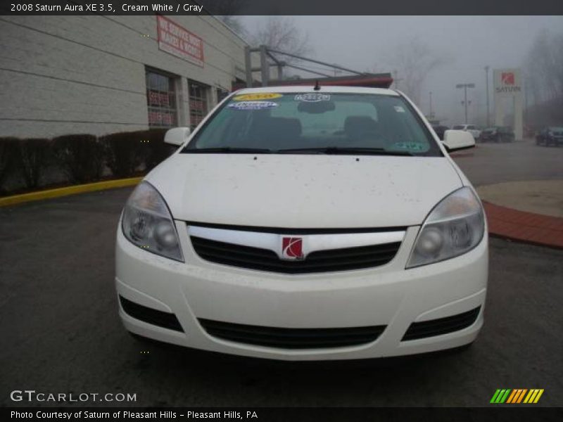 Cream White / Gray 2008 Saturn Aura XE 3.5