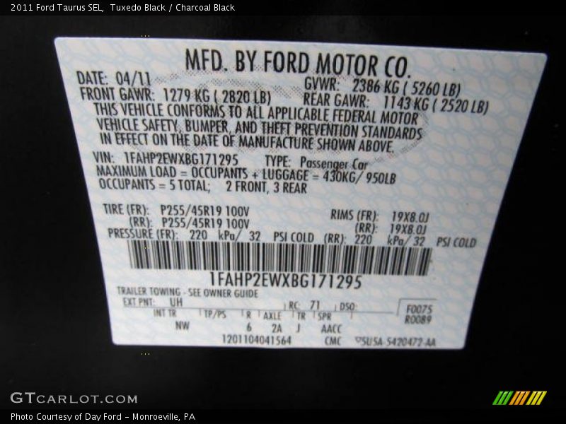 UH - 2011 Ford Taurus SEL