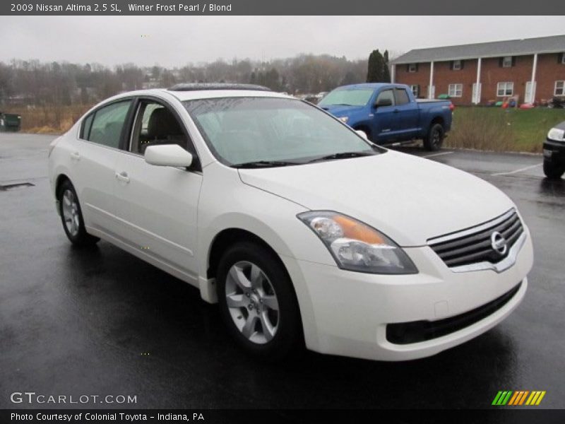 Winter Frost Pearl / Blond 2009 Nissan Altima 2.5 SL