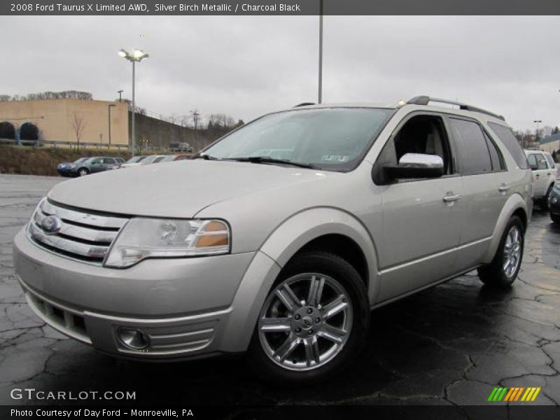 Silver Birch Metallic / Charcoal Black 2008 Ford Taurus X Limited AWD