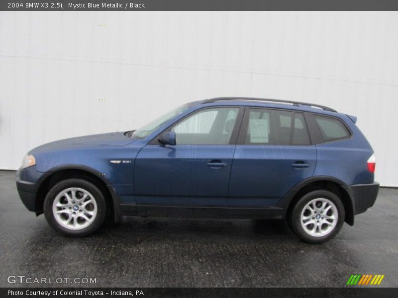 Mystic Blue Metallic / Black 2004 BMW X3 2.5i