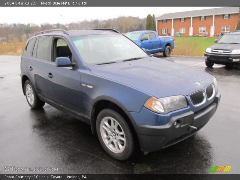 Mystic Blue Metallic / Black 2004 BMW X3 2.5i