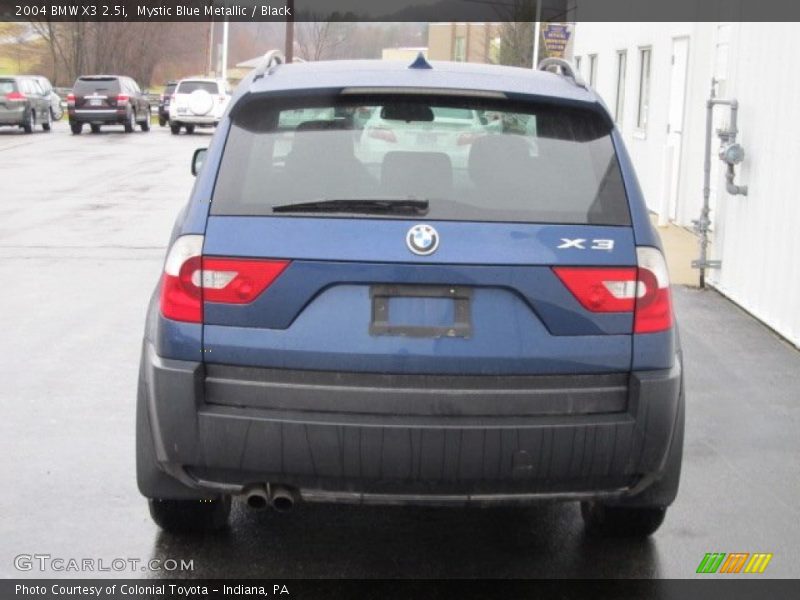 Mystic Blue Metallic / Black 2004 BMW X3 2.5i