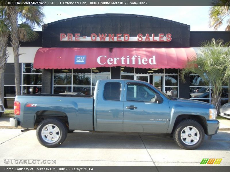 Blue Granite Metallic / Ebony Black 2007 Chevrolet Silverado 1500 LT Extended Cab