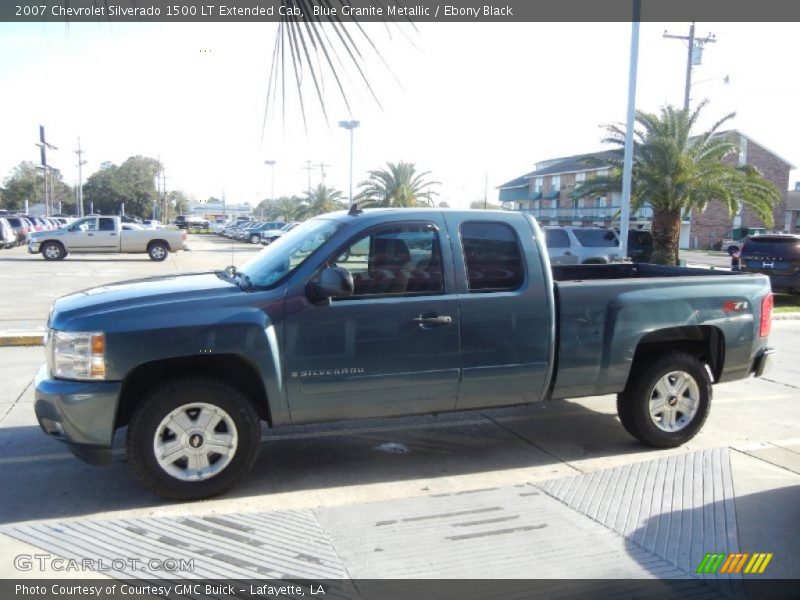 Blue Granite Metallic / Ebony Black 2007 Chevrolet Silverado 1500 LT Extended Cab