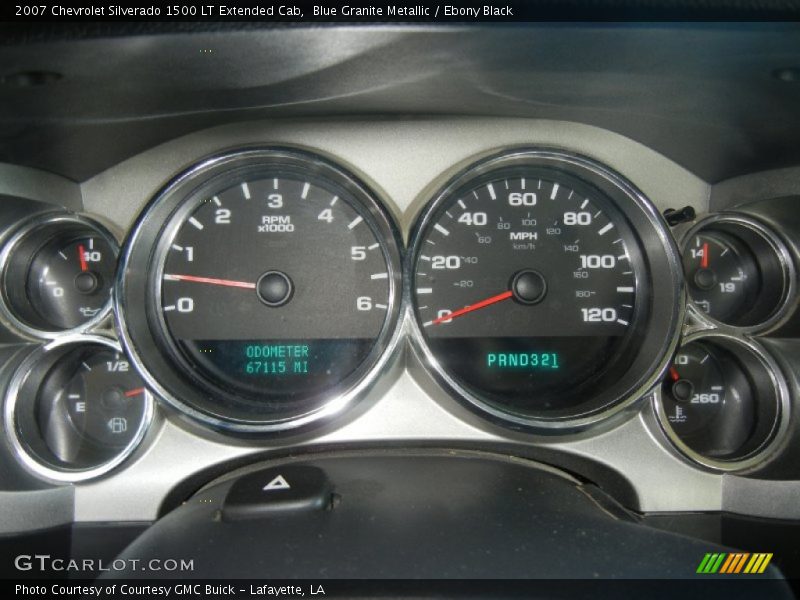 Blue Granite Metallic / Ebony Black 2007 Chevrolet Silverado 1500 LT Extended Cab