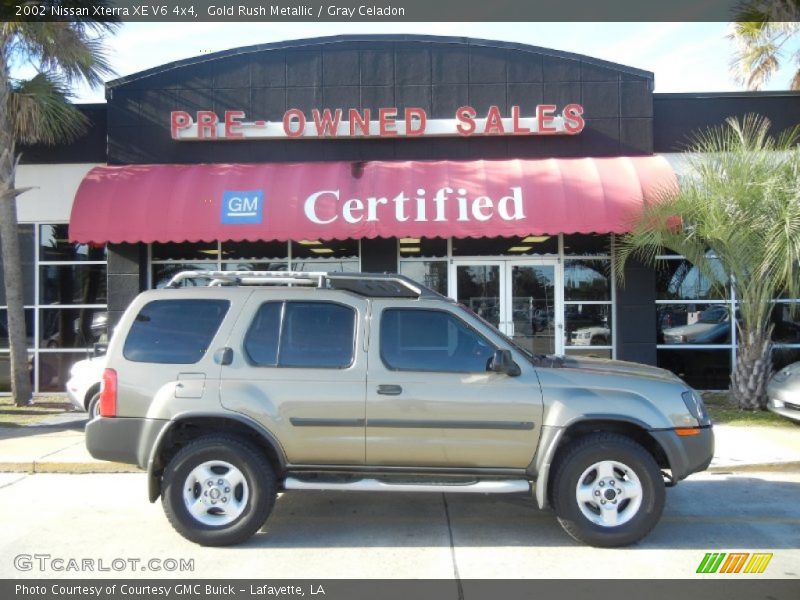 Gold Rush Metallic / Gray Celadon 2002 Nissan Xterra XE V6 4x4