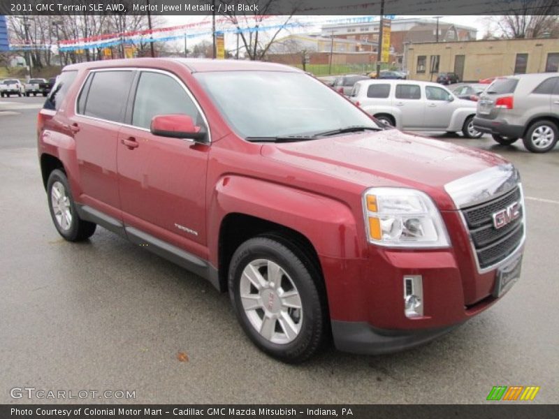 Merlot Jewel Metallic / Jet Black 2011 GMC Terrain SLE AWD