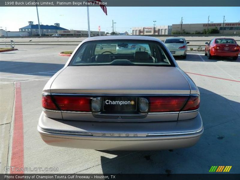 Platinum Beige Pearl / Taupe 1998 Buick LeSabre Limited