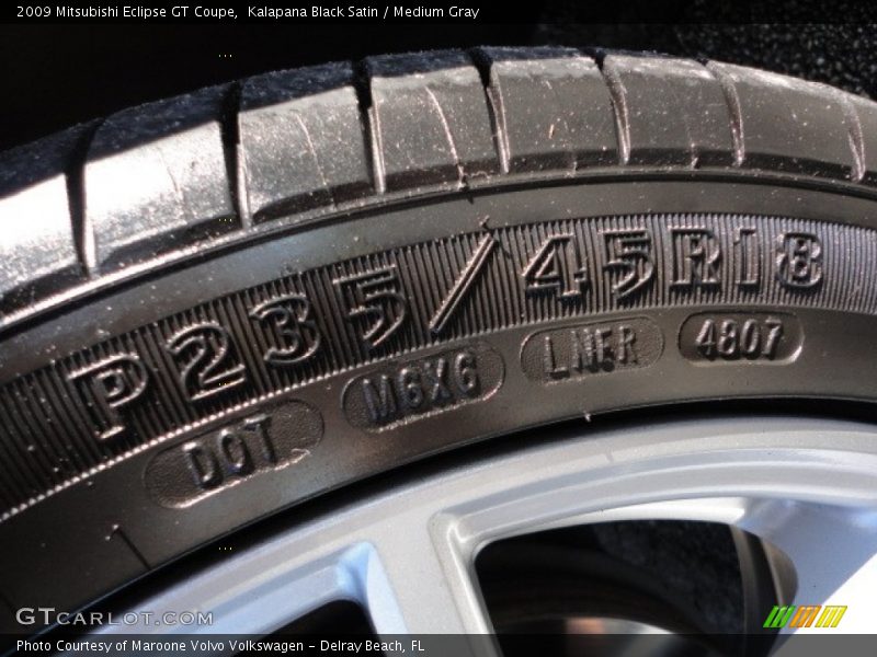 Kalapana Black Satin / Medium Gray 2009 Mitsubishi Eclipse GT Coupe