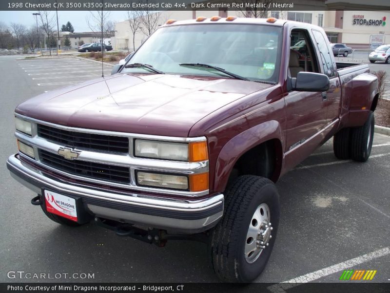 Dark Carmine Red Metallic / Neutral 1998 Chevrolet C/K 3500 K3500 Silverado Extended Cab 4x4