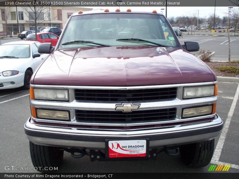 Dark Carmine Red Metallic / Neutral 1998 Chevrolet C/K 3500 K3500 Silverado Extended Cab 4x4