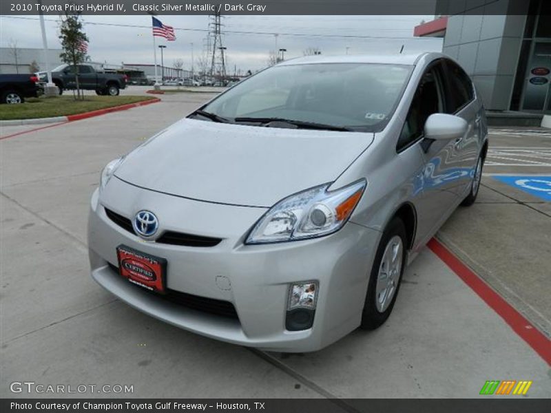 Classic Silver Metallic / Dark Gray 2010 Toyota Prius Hybrid IV