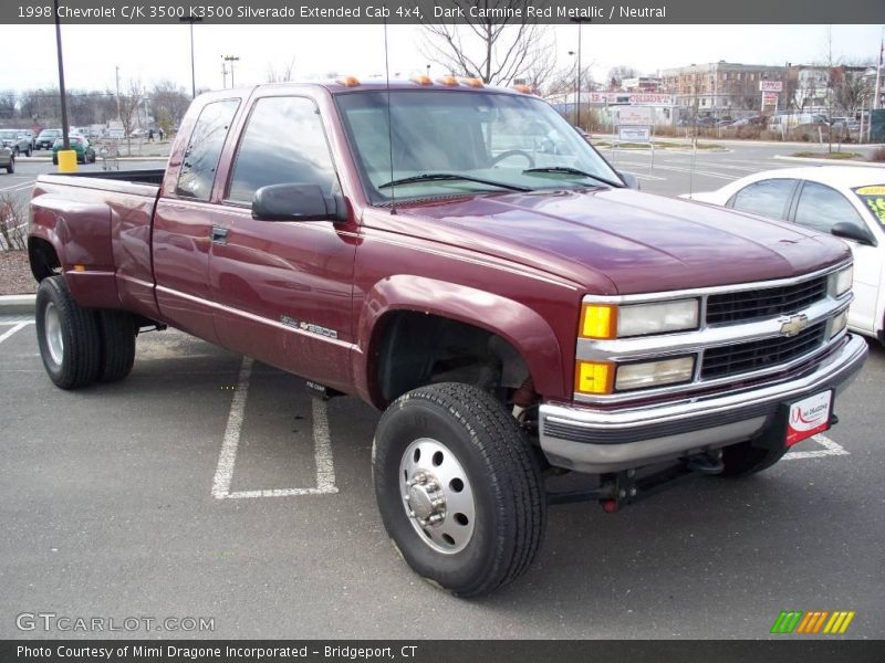 Dark Carmine Red Metallic / Neutral 1998 Chevrolet C/K 3500 K3500 Silverado Extended Cab 4x4