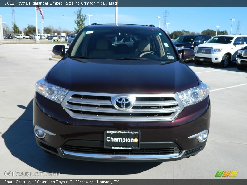 Sizzling Crimson Mica / Black 2012 Toyota Highlander Limited