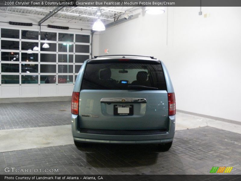 Clearwater Blue Pearlcoat / Medium Pebble Beige/Cream 2008 Chrysler Town & Country Limited