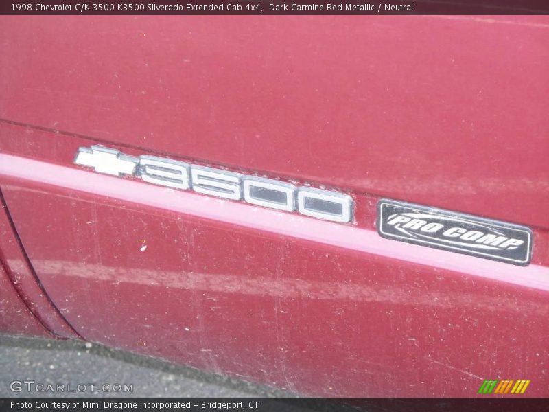 Dark Carmine Red Metallic / Neutral 1998 Chevrolet C/K 3500 K3500 Silverado Extended Cab 4x4